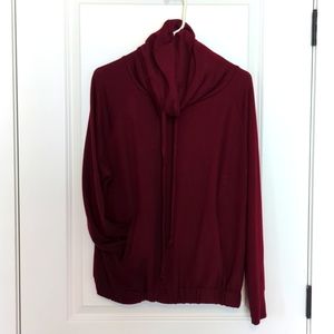Maroon cowl neck sweater
